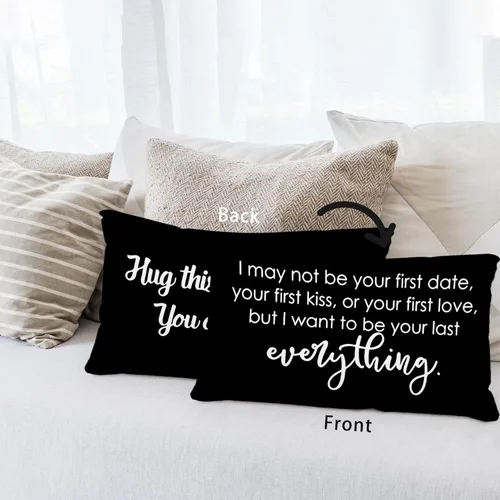 Vista 3 de Sufamb Regalos románticos de relaciones de larga distancia, reversible, decoración para el hogar y el dormitorio, funda de almohada de 12 x 20