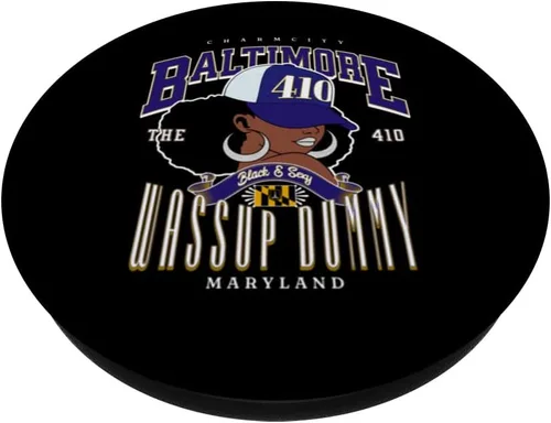 Vista 2 de Celebrate Baltimore with Afro Flair PopSockets Adhesive PopGrip