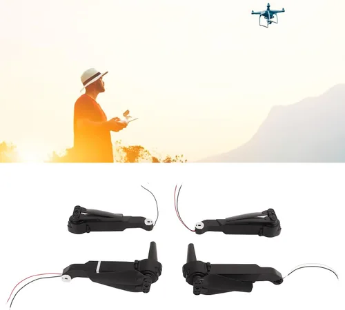 Vista 4 de RC Quadcopter Piezas de repuesto Axis Brazos con motor Hélice ABS Metal Racing Drone Frame Parts Accesorios de repuesto para E88 E88MAX E525 P1