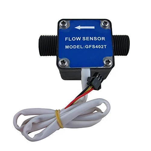 Vista 2 de Medidor de control de flujo de agua con pantalla LCD, controlador cuantitativo de líquido + medidor de flujo de combustible G1/2 pulgadas, sensor