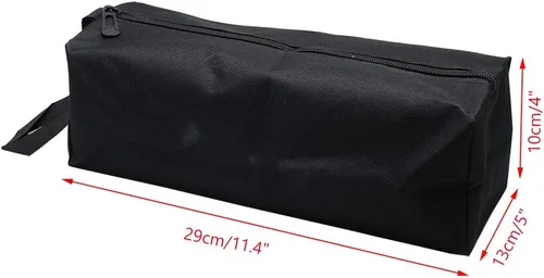 Vista 2 de Bolsa de herramientas Bolsa de lona con cremallera Bolsa Herramientas Multiuso Organizar Bolsa Negro