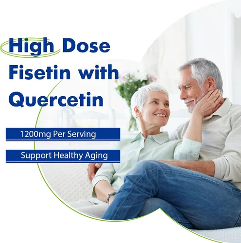 Vista 4 de Fisetina liposomal con quercetina suplementos de 1200 mg por porción, polifenoles de alta absorción antioxidantes para mujeres, hombres, sin OMG