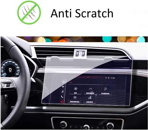 Vista 3 de ZFM Protector de pantalla de vidrio templado para pantalla táctil Audi Q3 2019-2025 – Resistente a arañazos, a los golpes, protección de navegación