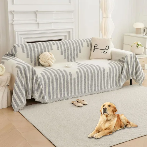 Vista 10 de HAOMAIJIA Fundas de Sofá Boho para Sofá de 2 Cojines - Amigable con Mascotas, Funda Suave y Gruesa Antideslizante para Perros - Protector de Muebles