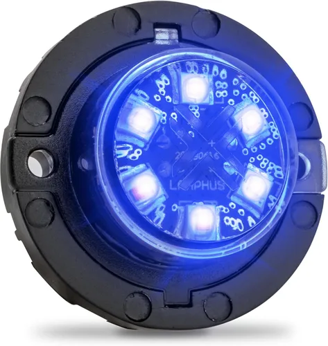 Vista 20 de Lamphus SnakeEye III - Luz estroboscópica de posición oculta [SAE Clase 1] [IP67 Impermeable] [72 Modos de flash] [Función TBT] Luces de advertencia