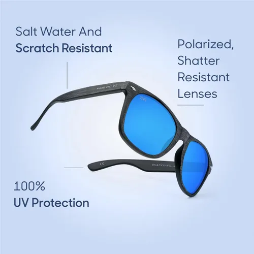 Vista 7 de Shady Rays Classics Gafas de sol clásicas para hombre y mujer con lentes polarizadas