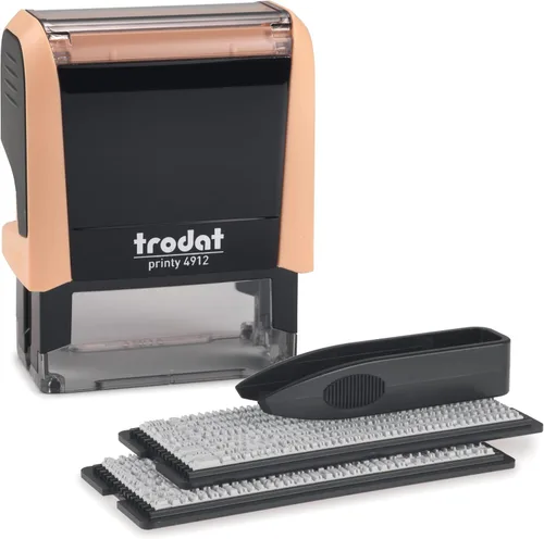 Vista 15 de Trodat Printy 4912 Autoentintado Hazlo tú mismo (DIY) Kit de sellos personalizados de 4 líneas para mensajes o direcciones con tinta negra