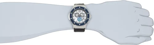 Vista 2 de Stuhrling Original 160F2332U52 Special Reserve Apocalypse Trifecta Cronógrafo Fecha Plata Dial Azul Bisel Reloj