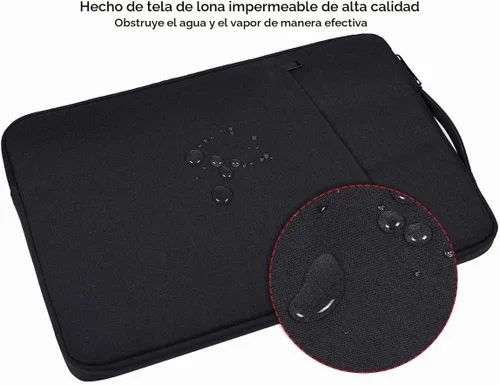 Vista 5 de Funda para portátil de 13 pulgadas para portátil de 13.5-14.4 pulgadas Surface Laptop Studio/6/5/4/3, Surface 7th de 13.8", Asus ZenBook/Dell Negro