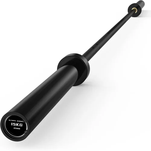 Vista 15 de PAPABABE Olympic Barbell, 4ft/6.5ft Straight Barbell for Strength Training and Technique Adjusting, 2 inch Womens Olympic Bar with Moderate Knurling