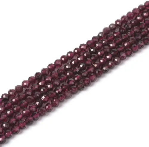 Vista 88 de Cuentas Redondas Facetadas de Ópalo Verde de 4 mm Sueltas de 16 Pulgadas para Hacer Joyas