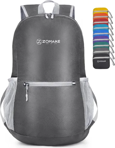 Vista 27 de ZOMAKE Mochila ligera y plegable, pequeña mochila de viaje