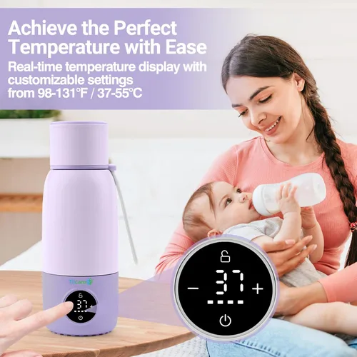 Vista 2 de Portable Bottle Warmer for Travel - 17oz 12H Baby Bottle Milk Warmer, Fast Heat Travel Bottle Warmer for Breastmilk, USB Calentador De Biberones on