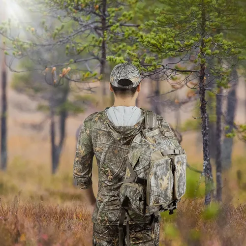 Vista 5 de LOOGU Camisa de camuflaje de caza para hombre, ligera, camisas de camuflaje para hombre, camisa de manga larga para pesca, senderismo, campamento