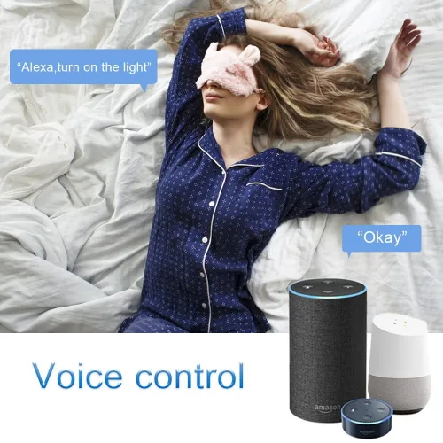 Vista 3 de QIACHIP Adaptador de enchufe de luz de control remoto E26 E27, soporte de luz inteligente ZigBee compatible con control de voz Alexa Echo, requiere