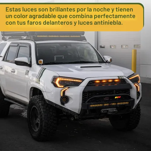 Vista 6 de 4 piezas de luces LED Amber para parrilla de 2014-2019 Toyota 4runner TRD Pro SR5 Off-Road Limited, luces Raptor para 4Runner TRD Pro 2020-2024 solo
