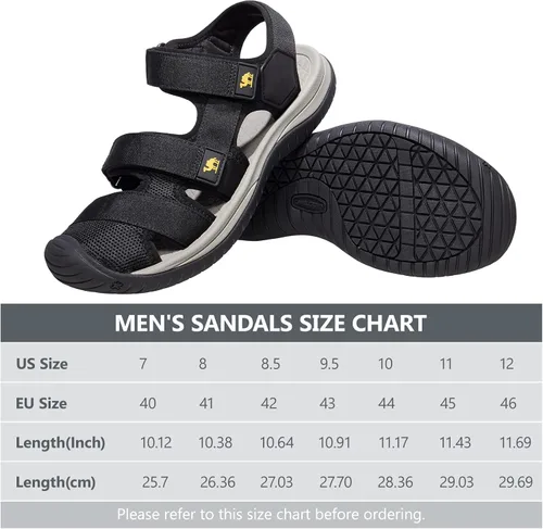Vista 7 de CAMELSPORTS Sandalias de senderismo para hombre, sandalias de playa con punta cerrada, impermeables, deportivas, zapatos de agua para caminar al