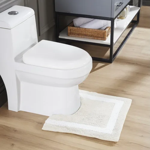 Vista 29 de Better Trends - Alfombra de baño 100% algodón reversible, altamente absorbente y lavable a máquina, suave, tapete de ducha para piso de baño