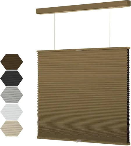 Vista 16 de MYshade Top Down Bottom Up (TDBU) - Persianas celulares sin cordones, persianas de panal de 1.5 pulgadas con filtro de luz para ventanas