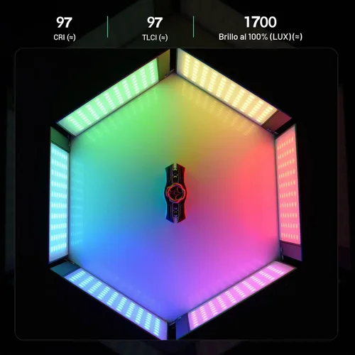 Vista 5 de Godox La mini luz creativa de M1 RGB, 13W llevó el panel ligero