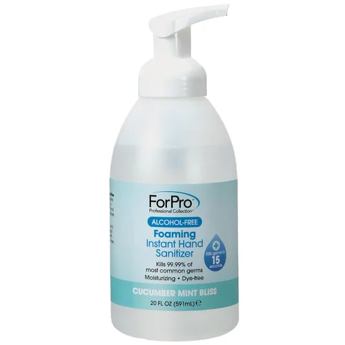 Vista 14 de ForPro - Desinfectante instantáneo de manos espumoso sin alcohol, hidratante y sin colorantes, aroma a menta y pepino, 1.7 onzas líquidas