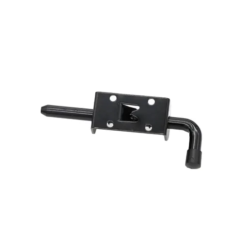 Vista 5 de Perno de cierre con resorte de 5 pulgadas, cerradura de puerta de pasador con resorte resistente, cobertizo de pasador de 1/2 pulgadas (2, negro)