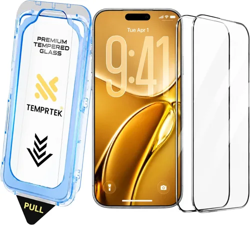 Vista 12 de TEMPRTEK+ 2 Pack para iPhone 14 Pro Protector de Pantalla de Privacidad, Vidrio Templado Antiespía, Resistencia a Rayaduras y Huellas Digitales