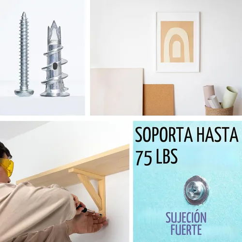 Vista 3 de Juego de 50 anclajes de metal autoperforantes para paneles de yeso resistentes con tornillos