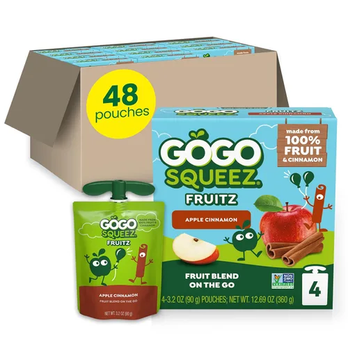 Vista 12 de GoGo squeeZ - Puré de manzana, sin gluten, vegano, puré de manzana sin azúcar, se puede volver a cerrar, bolsas sin BPA