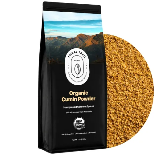 Vista 11 de Tribal Trail Cardamomo orgánico molido 4.02 onzas USDA Orgánico y sin OMG De origen ético de Kerala, India Bolsas de papel kraft reciclables