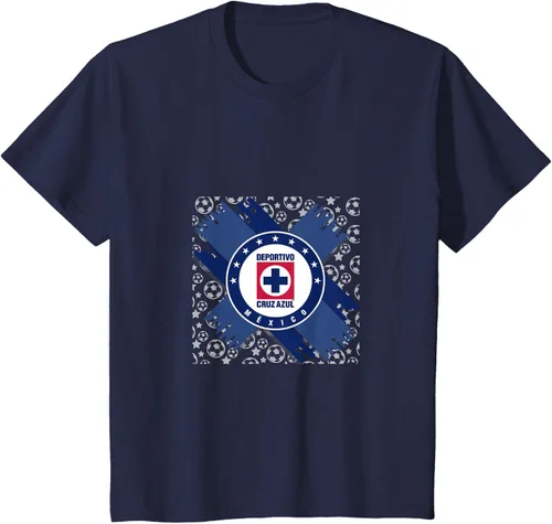 Vista 51 de Camiseta con logotipo de CAZ, Azul / Patchwork, S