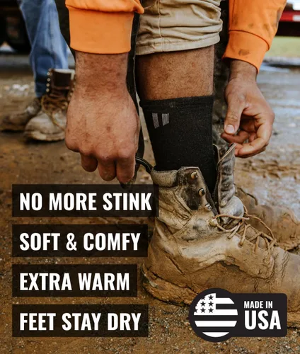 Vista 4 de HOLLOW Alpaca Crew Socks for Men and Women, Running, Hiking, Outdoors, Designed for Comfort and Performance
