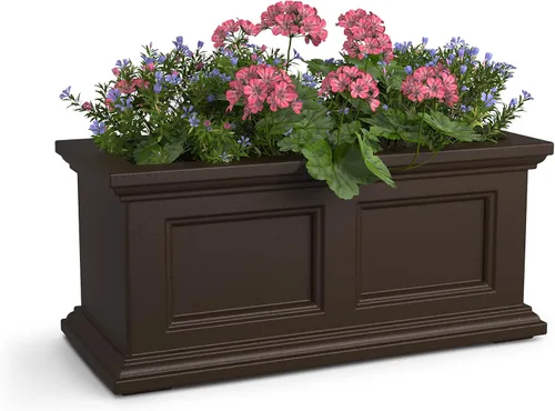 Vista 24 de Mayne Fairfield - Maceta con ventana de 2 pies, con riego automático, resistente a la intemperie para flores, diseño duradero