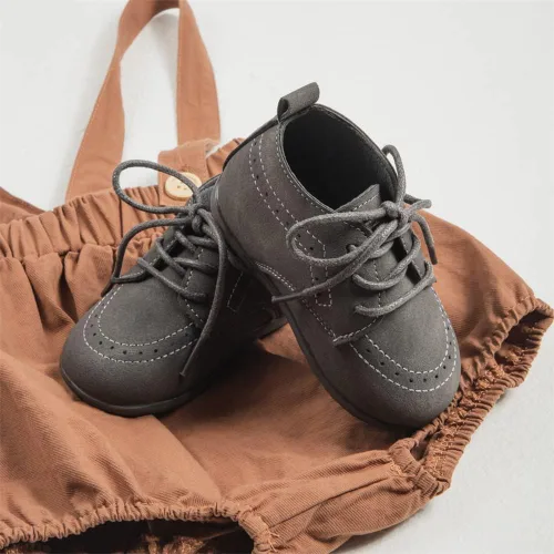 Vista 5 de Meckior Zapatos de Boda Clásicos para Bebés Niños y Niñas de Cuero Sintético PU, Mocasines Brogue, Zapatos Oxford para Niños Pequeños, Zapatos