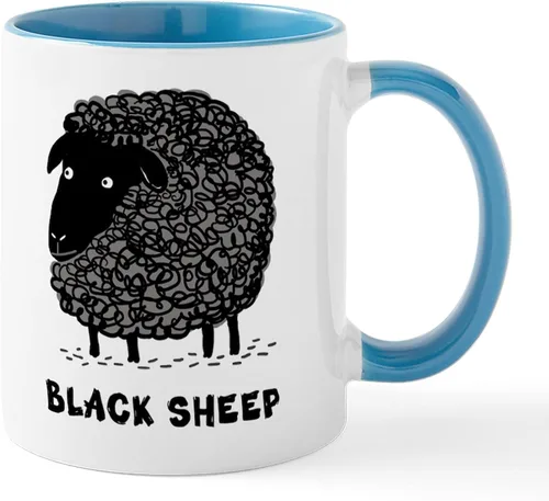 Vista 67 de CafePress Black Sheep Mug Taza de café de cerámica de 11 oz (11.0 fl oz)