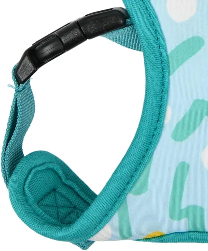 Vista 4 de Puppia Arnés para perro sobre la cabeza de moda de primavera y verano, Aqua_Fete, talla M