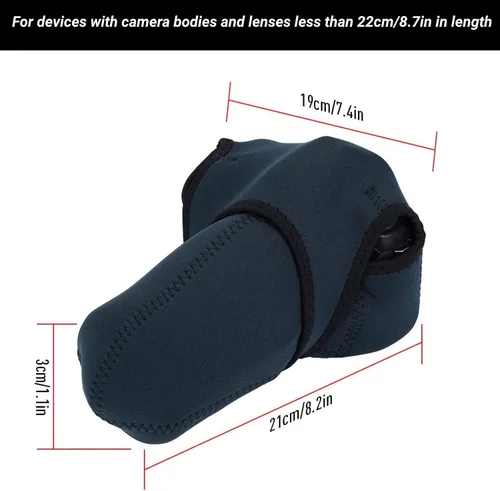 Vista 3 de Bolsa de revestimiento para cámara, pequeña bolsa impermeable para cámara SLR, funda de protección suave, bolsa de manga para cámara SLR DSLR
