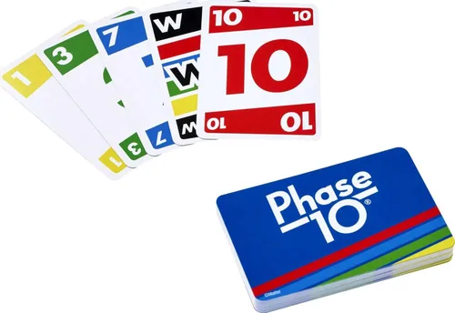 Vista 6 de Mattel Games Juego de 3 juegos de cartas con UNO, Phase 10 y ONO 99, diversión de viaje para niños y noches familiares con caja de lata