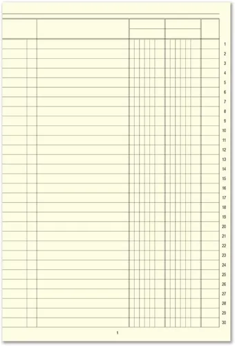 Vista 7 de BookFactory Libro de contabilidad/contabilidad / 4 (cuatro) columnas cuaderno de contabilidad - 100 páginas, 8 x 10 pulgadas, cubierta burdeos
