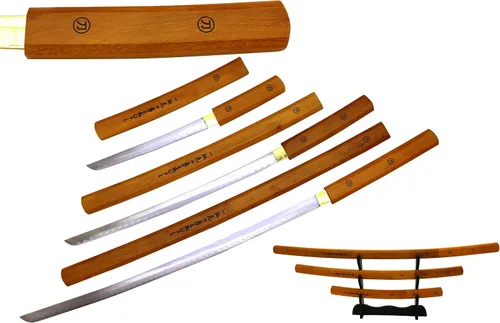 Vista 9 de Snake Eye Tactical Shirasaya - Juego de espada samurái de madera