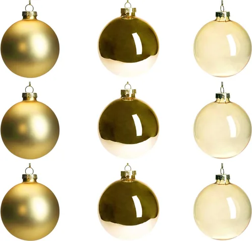 Vista 13 de DN DECONATION Adornos de Navidad de cristal negro, bolas de Navidad colgantes de 3.15 pulgadas para decoración del árbol de Navidad, juego de 9