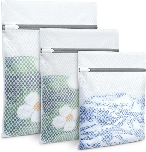 Vista 17 de BAGAIL Bolsas de lavandería de malla para lencería íntima y delicadas, 5 unidades (1XL, 2L, 2M)