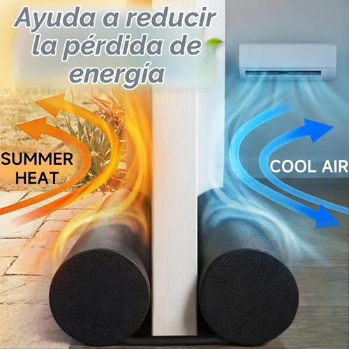 Vista 2 de MAXTID Tope de Aire para Puerta de 32 Pulgadas, Negro - Bloqueador de Viento para Puertas de Dormitorio y Apartamentos Pequeños Puertas
