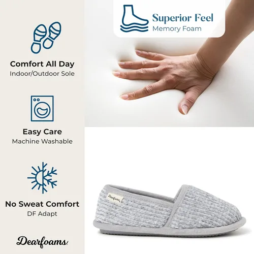 Vista 5 de Dearfoams - Pantuflas de chenilla para mujer