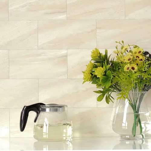 Vista 5 de BeNice - Azulejos grandes para salpicaduras de baño con acabado de metro, adhesivos impermeables para pared de cocina y ducha (23 azulejos) Beige