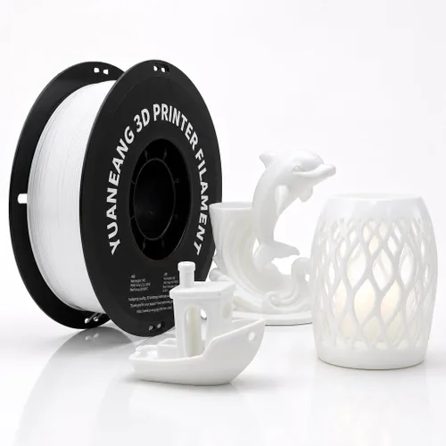 Vista 14 de Filamento PETG para impresora 3D, precisión dimensional +/- 0.001 in, carrete de 2.2 libras, 0.069 in, plateado 2.2 lbs plata