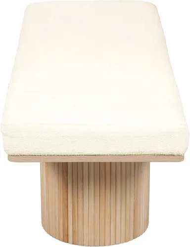 Vista 3 de TOV Furniture Sagano - Banco de hilo teñido blanco