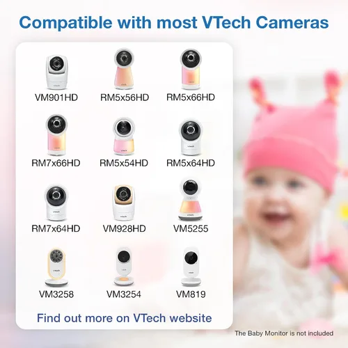 Vista 7 de VTech Soporte de suelo para monitor de bebé compatible con la mayoría de monitores de bebé VTech - Soporte de cámara de bebé, seguridad