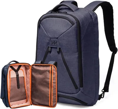 Vista 14 de Mochila portátil de viaje y trabajo ampliable de dos en uno de Knack, aprobada por la TSA, Aleación gris.