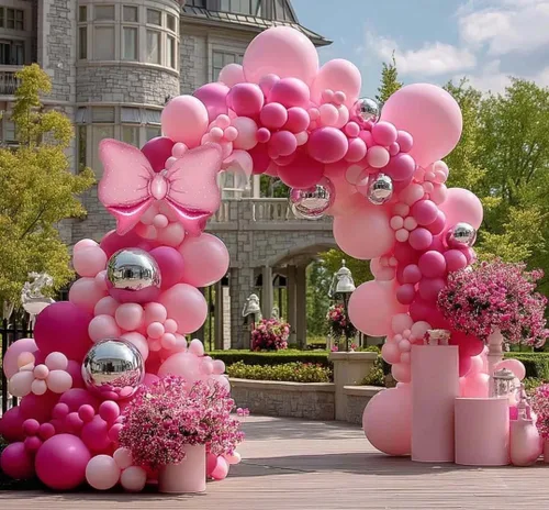 Vista 11 de Guirnalda de globos azul empolvado y blancos, kit de arco de globos Bobo de perlas azul claro con doble relleno para cumpleaños, baby shower, boda